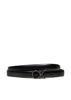 Calvin Klein Pasek Damski Ck Thin Belt 1.5Cm K60K612360 Czarny ze sklepu MODIVO w kategorii Paski damskie - zdjęcie 172613455