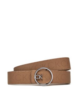 Calvin Klein Pasek Damski Ck Buckle Reversible Belt 3Cm K60K612359 Brązowy ze sklepu MODIVO w kategorii Paski damskie - zdjęcie 172613637