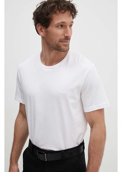 BOSS t-shirt bawełniany męski kolor biały gładki 50475294 ze sklepu ANSWEAR.com w kategorii T-shirty męskie - zdjęcie 172615015