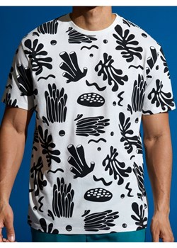 Sinsay - Koszulka bawełniana - kremowy ze sklepu Sinsay w kategorii T-shirty męskie - zdjęcie 172615556