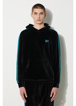 Needles bluza Track Hoody męska kolor czarny z kapturem wzorzysta OT234 ze sklepu PRM w kategorii Bluzy męskie - zdjęcie 172617296
