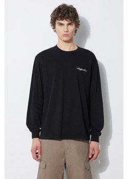 NEIGHBORHOOD longsleeve bawełniany kolor czarny gładki 241PCNH.LT03 ze sklepu PRM w kategorii T-shirty męskie - zdjęcie 172617326