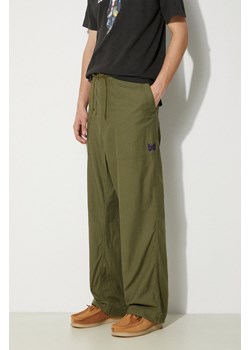 Needles spodnie bawełniane String Fatigue Pant kolor zielony proste OT181 ze sklepu PRM w kategorii Spodnie męskie - zdjęcie 172617507