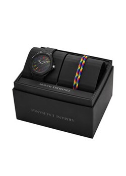 Armani Exchange Zestaw zegarek i bransoletka Andrea Gift Set AX7158SET Czarny ze sklepu MODIVO w kategorii Zegarki - zdjęcie 172618756