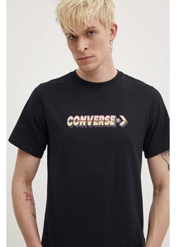 Converse t-shirt bawełniany kolor czarny z nadrukiem 10026416-A01 ze sklepu ANSWEAR.com w kategorii T-shirty męskie - zdjęcie 172619287