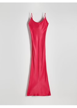 Reserved - Satynowa sukienka maxi z wiskozy - fuksja ze sklepu Reserved w kategorii Sukienki - zdjęcie 172619926