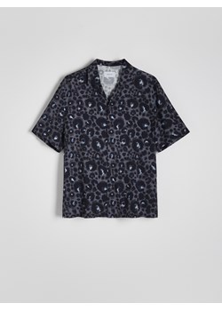 Reserved - Wiskozowa koszula comfort fit - czarny ze sklepu Reserved w kategorii Koszule męskie - zdjęcie 172620099