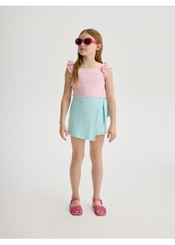 Reserved - Szorty imitujące spódnicę - jasnoturkusowy ze sklepu Reserved w kategorii Spodenki dziewczęce - zdjęcie 172620136