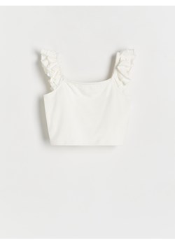 Reserved - Top z falbankami - złamana biel ze sklepu Reserved w kategorii Bluzki dziewczęce - zdjęcie 172620307