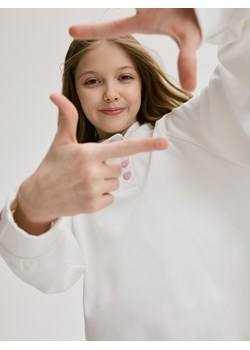 Reserved - Bluza z kapturem - złamana biel ze sklepu Reserved w kategorii Bluzy dziewczęce - zdjęcie 172620449