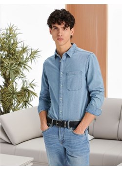 Sinsay - Koszula regular fit - niebieski ze sklepu Sinsay w kategorii Koszule męskie - zdjęcie 172621307