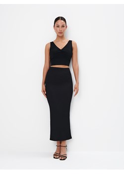 Mohito - Czarna spódnica midi - czarny ze sklepu Mohito w kategorii Spódnice - zdjęcie 172621827