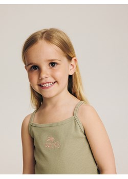 Reserved - Top z haftem - bursztynowy ze sklepu Reserved w kategorii Bluzki dziewczęce - zdjęcie 172621928