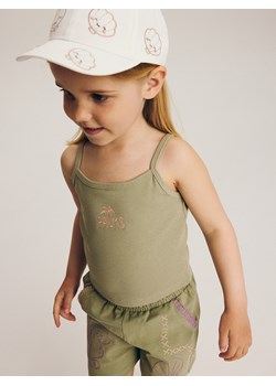 Reserved - Top z haftem - bursztynowy ze sklepu Reserved w kategorii Bluzki dziewczęce - zdjęcie 172621929