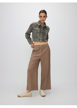 Reserved - Spodnie z wiskozą - beżowy ze sklepu Reserved w kategorii Spodnie damskie - zdjęcie 172621997