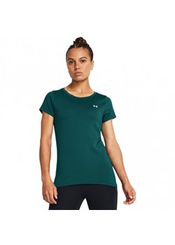 Damska koszulka treningowa Under Armour Tech Mesh SS - zielona ze sklepu Sportstylestory.com w kategorii Bluzki damskie - zdjęcie 172622249