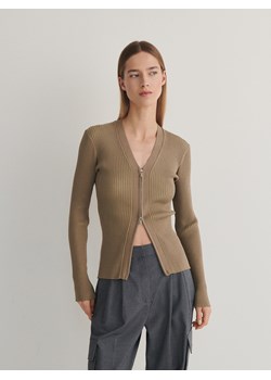 Reserved - Zapinany sweter - brązowy ze sklepu Reserved w kategorii Swetry damskie - zdjęcie 172623708