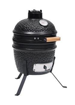 Czarny ceramiczny grill z funkcją wędzenia G9-K47 ze sklepu Edinos.pl w kategorii Ogród i taras - zdjęcie 172624527