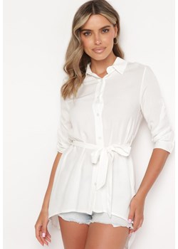 Biała Koszula Viazena ze sklepu Born2be Odzież w kategorii Koszule damskie - zdjęcie 172625549