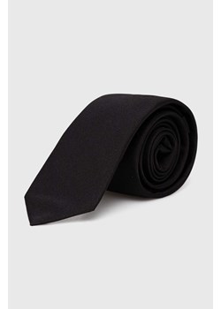 HUGO krawat jedwabny kolor czarny 50522110 ze sklepu ANSWEAR.com w kategorii Krawaty - zdjęcie 172625575