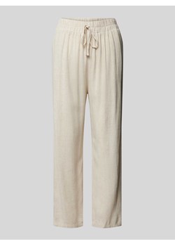 Spodnie materiałowe o kroju regular fit z tunelem ze sklepu Peek&Cloppenburg  w kategorii Spodnie damskie - zdjęcie 172626447