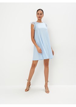 Mohito - Trapezowa błękitna sukienka mini - błękitny ze sklepu Mohito w kategorii Sukienki - zdjęcie 172627869