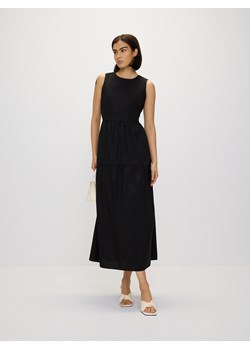 Reserved - Bawełniana sukienka maxi - czarny ze sklepu Reserved w kategorii Sukienki - zdjęcie 172628766