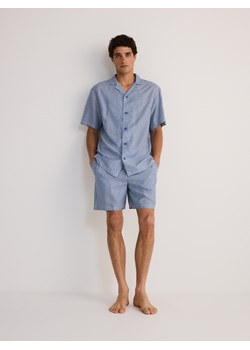 Reserved - Dwuczęściowa piżama z wiskozy - jasnoniebieski ze sklepu Reserved w kategorii Piżamy męskie - zdjęcie 172628937