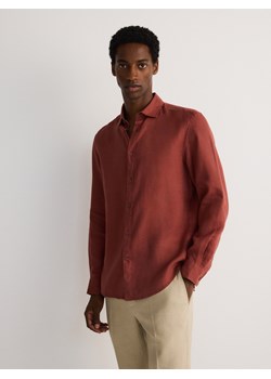 Reserved - Lniana koszula regular fit - intenstywna czerwień ze sklepu Reserved w kategorii Koszule męskie - zdjęcie 172629076