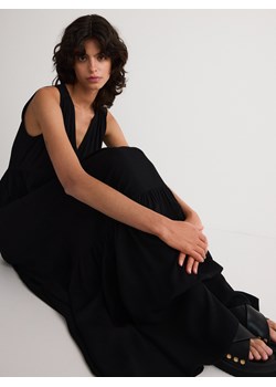 Reserved - Sukienka z wiskozy - czarny ze sklepu Reserved w kategorii Sukienki - zdjęcie 172629288