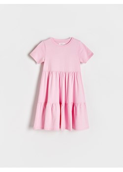 Reserved - Sukienka z bawełny - różowy ze sklepu Reserved w kategorii Sukienki dziewczęce - zdjęcie 172629459