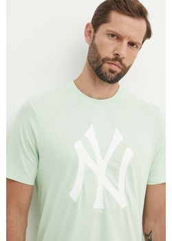 47 brand t-shirt bawełniany MLB New York Yankees kolor zielony z nadrukiem BB017TEMIME617763B0 ze sklepu ANSWEAR.com w kategorii T-shirty męskie - zdjęcie 172630439