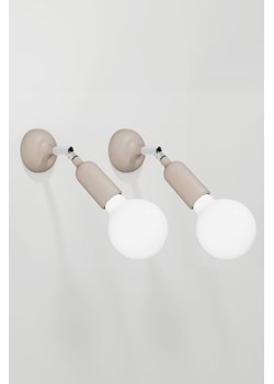 H & M - Zestaw 2 Silikonowych Lamp Z Żarówkami - Brązowy ze sklepu H&M w kategorii Lampy ścienne - zdjęcie 172631075