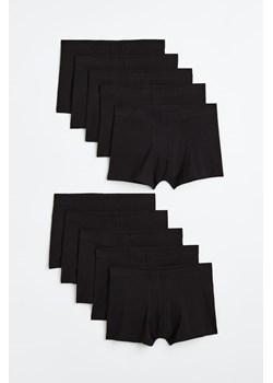 H & M - Krótkie bokserki bawełniane 10-pak - Czarny ze sklepu H&M w kategorii Majtki męskie - zdjęcie 172631277