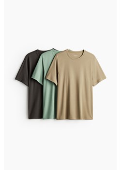 H & M - Sportowy T-shirt DryMove 3-pak - Zielony ze sklepu H&M w kategorii Spodnie męskie - zdjęcie 172631426