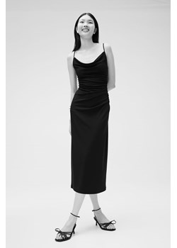H & M - Sukienka z drapowanym dekoltem - Czarny ze sklepu H&M w kategorii Sukienki - zdjęcie 172631455
