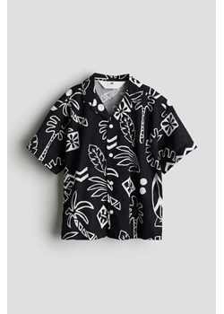 H & M - Wzorzysta koszula z otwartymi klapami - Czarny ze sklepu H&M w kategorii Koszule chłopięce - zdjęcie 172631517