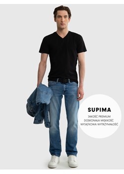 Koszulka męska v-neck z bawełny supima Supiclassicov 906 ze sklepu Big Star w kategorii T-shirty męskie - zdjęcie 172632345