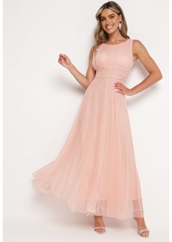Różowa Sukienka Koktajlowa z Tiulowym Dołem Elasoria ze sklepu Born2be Odzież w kategorii Sukienki - zdjęcie 172635679