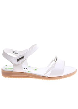 Dziewczęce białe sandały na płaskim obcasie /F3-3 16318 T221/ ze sklepu Pantofelek24.pl w kategorii Sandały dziecięce - zdjęcie 172637767