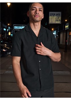 Sinsay - Koszula z kieszenią - czarny ze sklepu Sinsay w kategorii Koszule męskie - zdjęcie 172639518