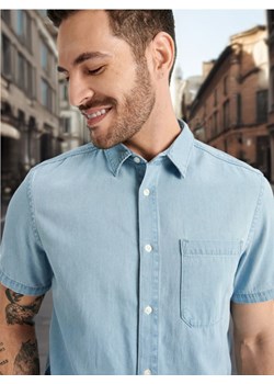 Sinsay - Koszula regular fit - niebieski ze sklepu Sinsay w kategorii Koszule męskie - zdjęcie 172639529