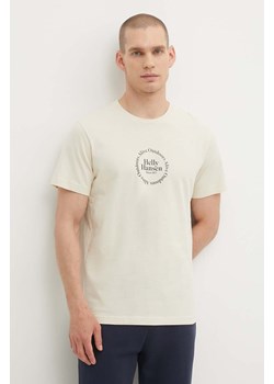 Helly Hansen t-shirt bawełniany kolor beżowy wzorzysty ze sklepu ANSWEAR.com w kategorii T-shirty męskie - zdjęcie 172640189