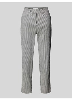 Spodnie materiałowe o kroju tapered fit ze wzorem w paski model ‘Mara’ ze sklepu Peek&Cloppenburg  w kategorii Spodnie damskie - zdjęcie 172640958