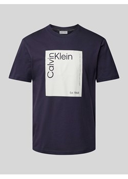 T-shirt z nadrukiem z logo ze sklepu Peek&Cloppenburg  w kategorii T-shirty męskie - zdjęcie 172641049