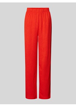 Spodnie materiałowe z szeroką nogawką i fakturowanym wzorem model ‘LUNA’ ze sklepu Peek&Cloppenburg  w kategorii Spodnie damskie - zdjęcie 172641088