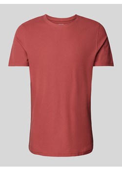 T-shirt z prążkowanym okrągłym dekoltem ze sklepu Peek&Cloppenburg  w kategorii T-shirty męskie - zdjęcie 172641106