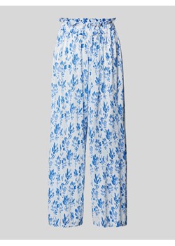 Spodnie materiałowe z szeroką nogawką i plisami ze sklepu Peek&Cloppenburg  w kategorii Spodnie damskie - zdjęcie 172641197