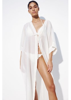 H & M - Plażowa sukienka tunikowa - Biały ze sklepu H&M w kategorii Odzież plażowa - zdjęcie 172641386