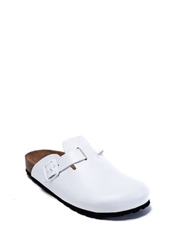 Mandel Skórzane chodaki w kolorze białym ze sklepu Limango Polska w kategorii Klapki damskie - zdjęcie 172642579